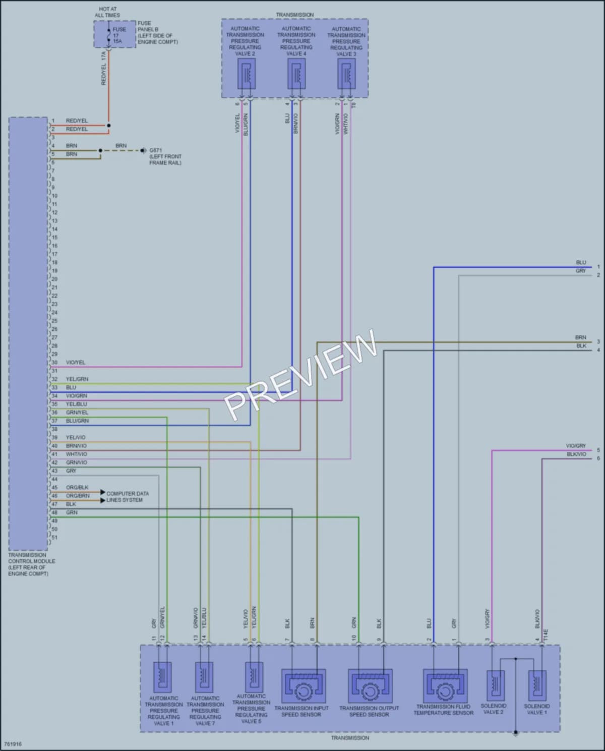 2021 Volkswagen Passat Transmission wiring diagram preview