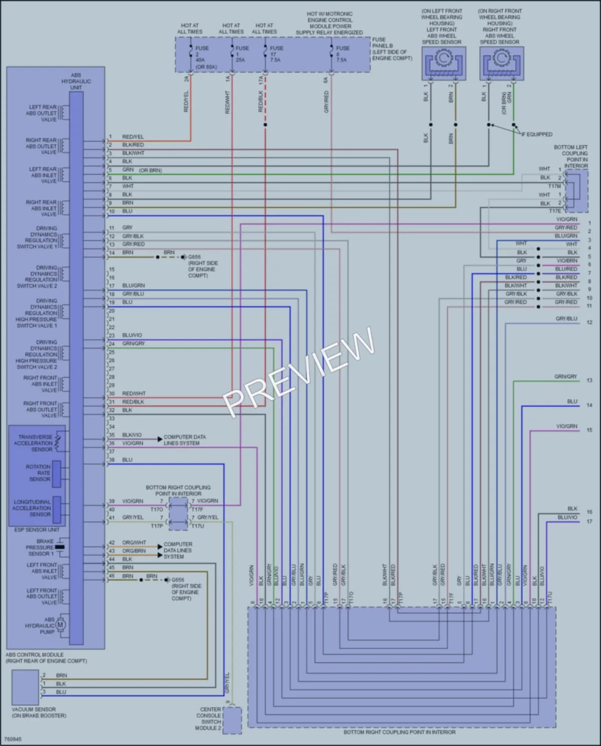 2021 Volkswagen Tiguan Anti Lock Brakes wiring diagram preview