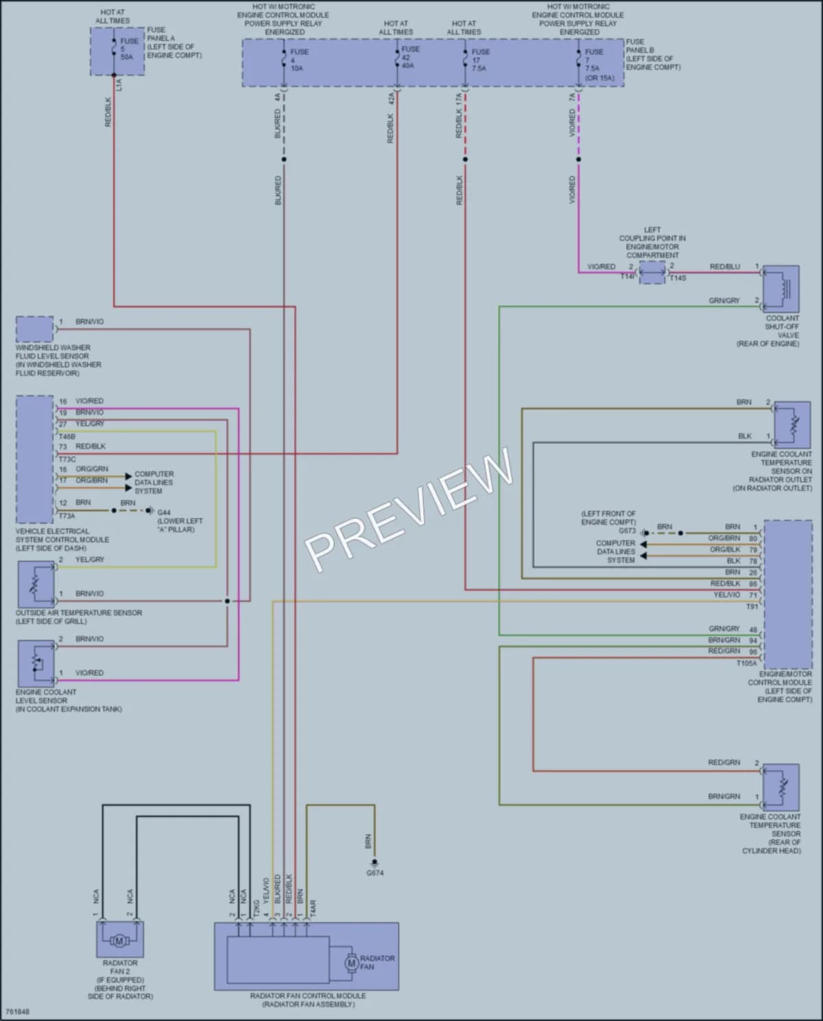 2021 Volkswagen Tiguan Cooling Fan wiring diagram preview