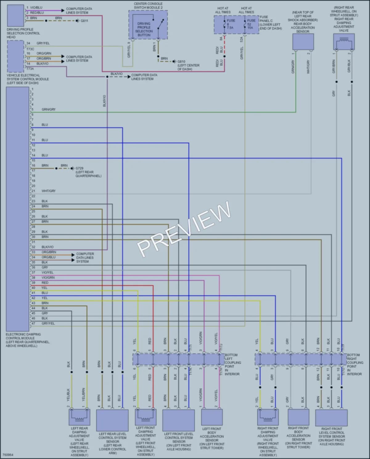 2021 Volkswagen Tiguan Electronic Suspension wiring diagram preview