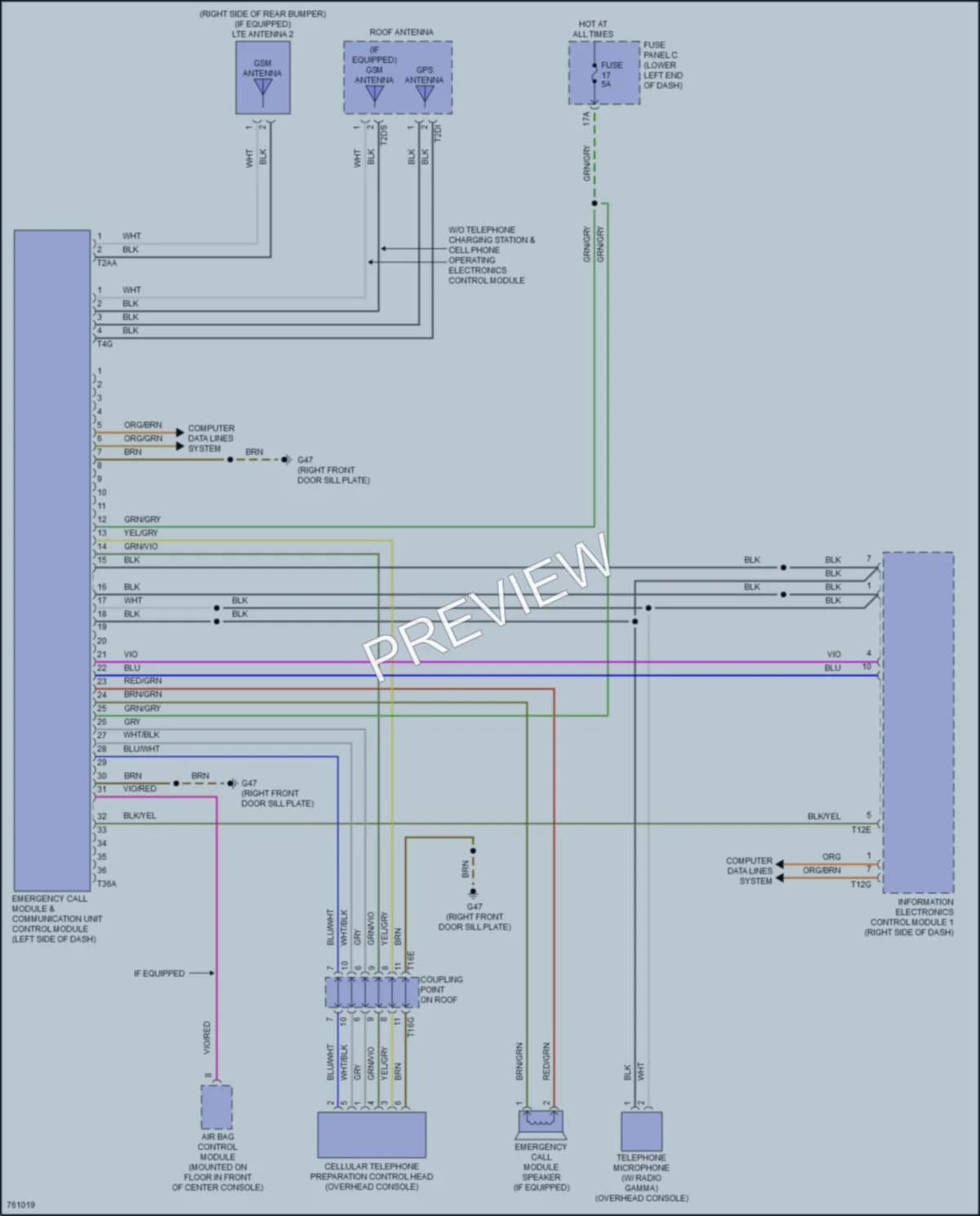 2021 Volkswagen Tiguan Navigation wiring diagram preview
