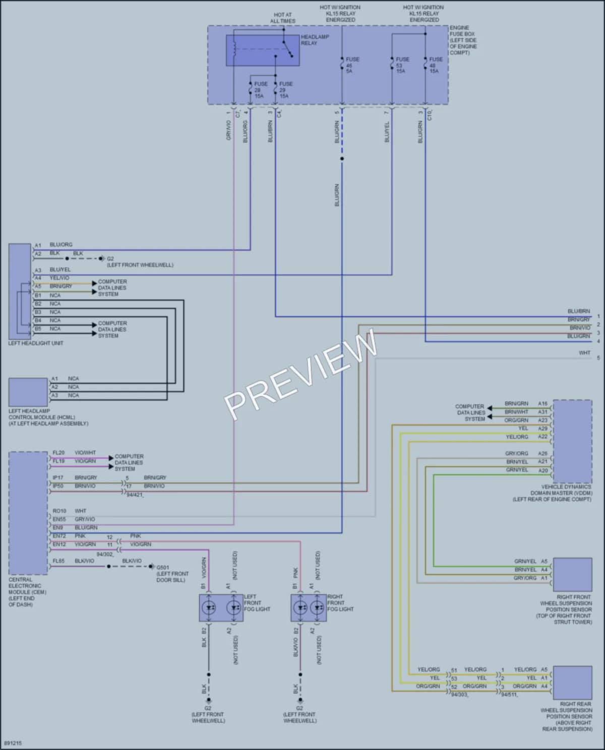 2021 Volvo S60 Headlights wiring diagram preview