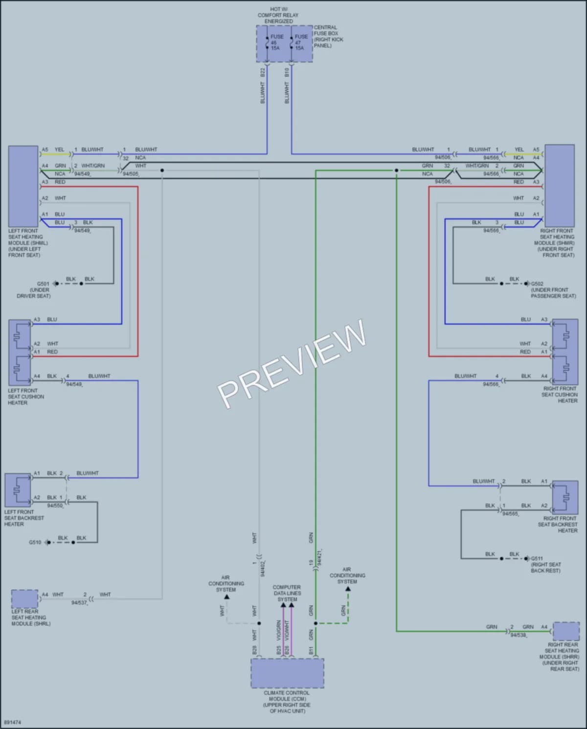 2021 Volvo S60 Power Seats wiring diagram preview