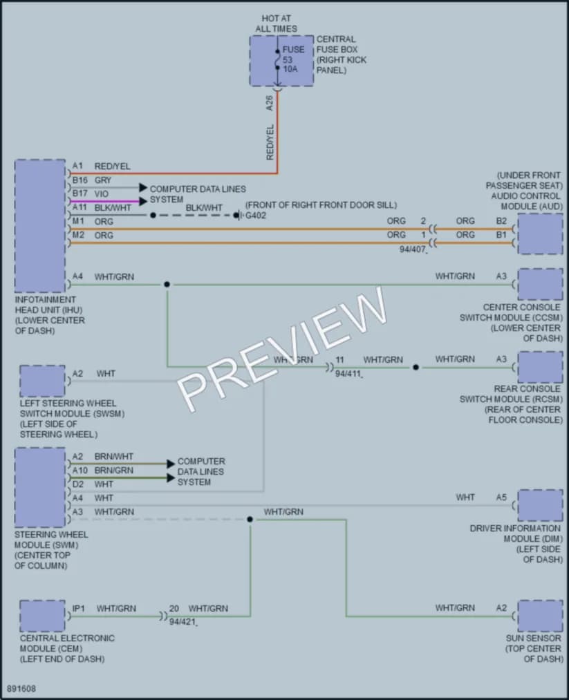 2021 Volvo S60 Radio wiring diagram preview