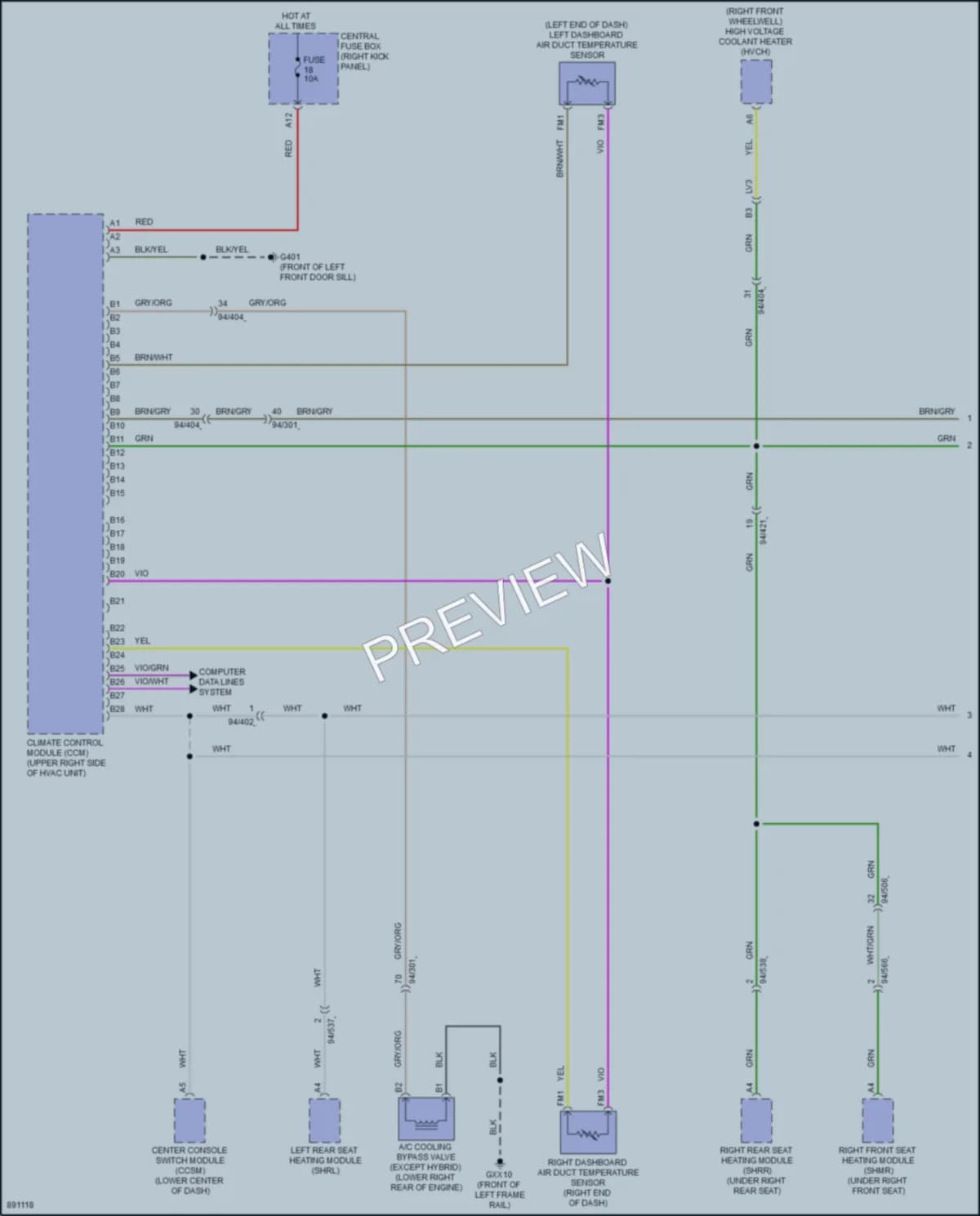 2021 Volvo S60PlugIn Air Conditioning wiring diagram preview