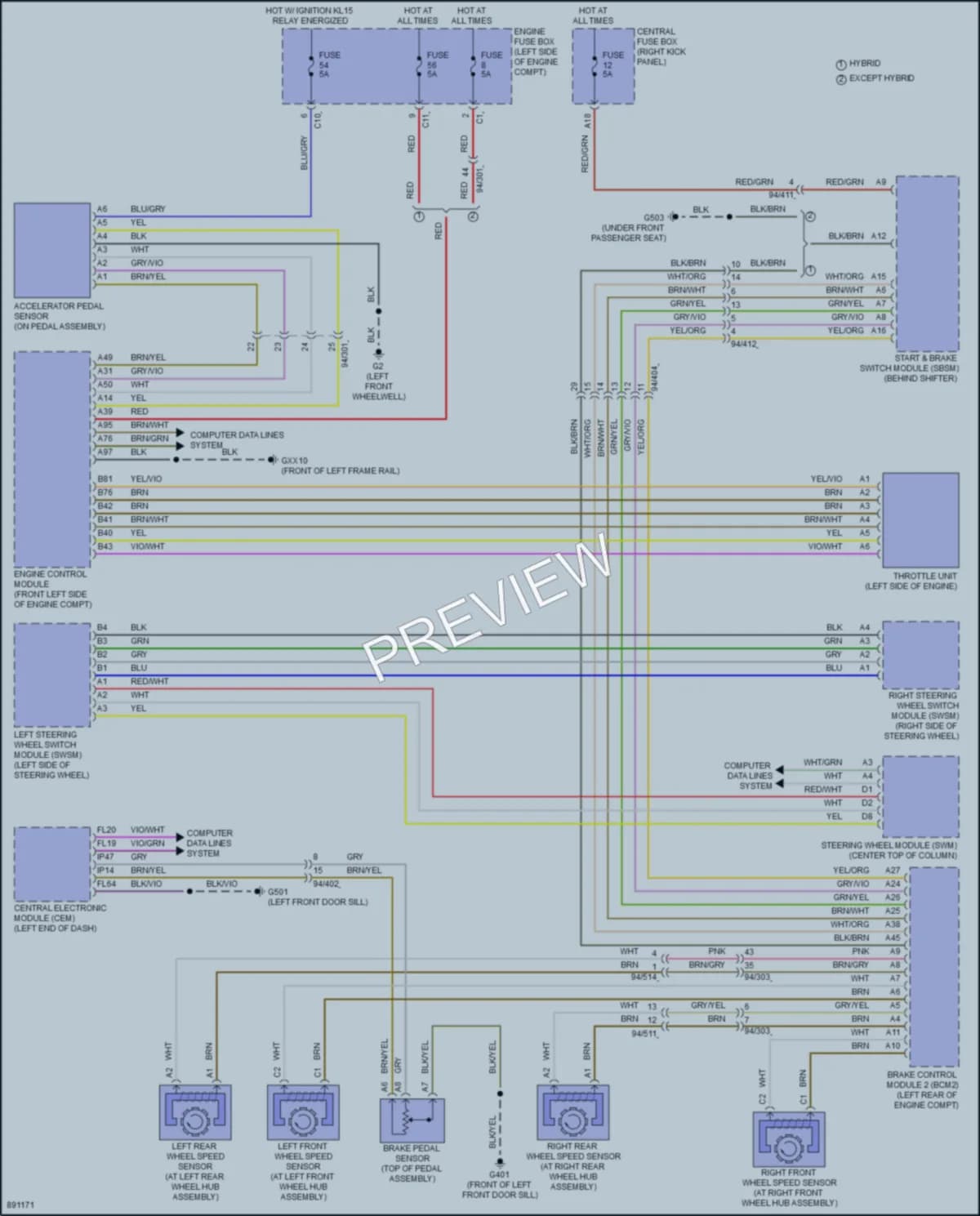 2021 Volvo S60PlugIn Cruise Control wiring diagram preview