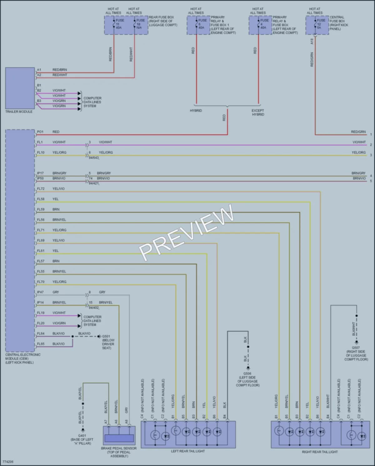 2021 Volvo XC90 Exterior Lights wiring diagram preview