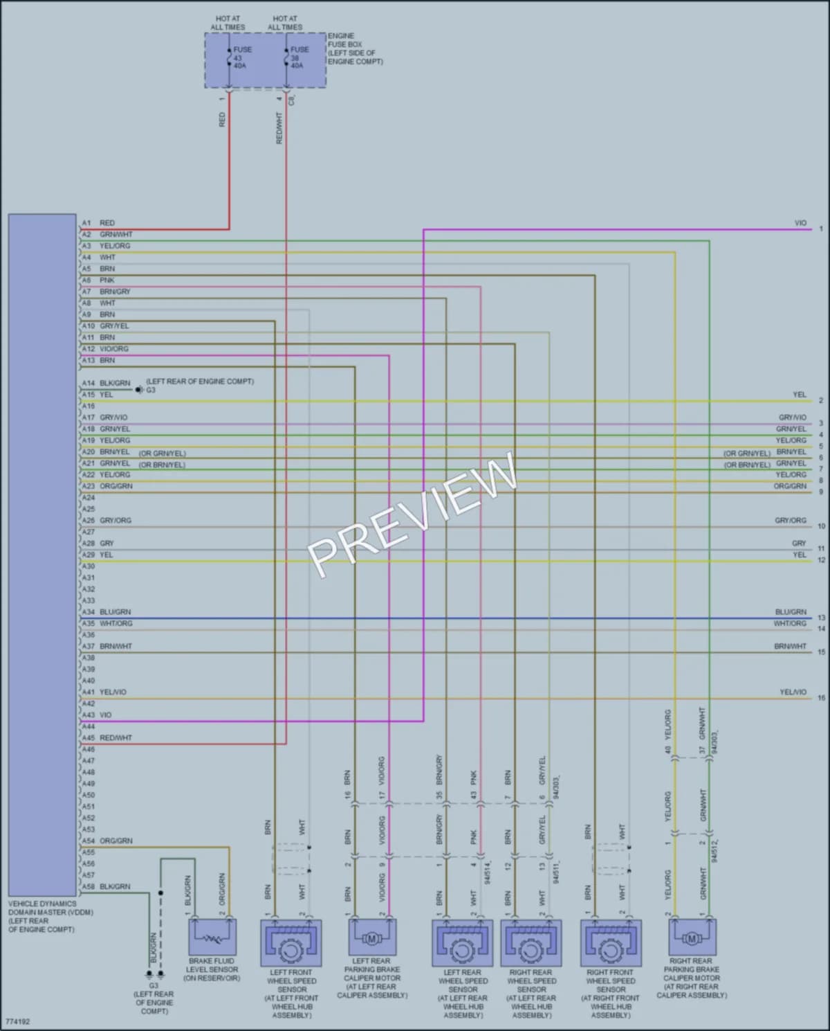 2021 Volvo XC90PlugIn Anti Lock Brakes wiring diagram preview