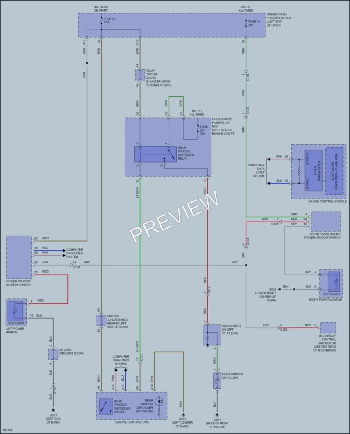 2022 Acura ILX Defoggers wiring diagram preview