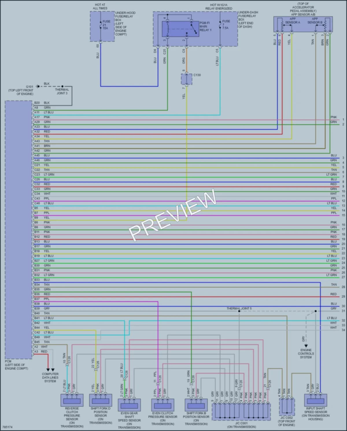 2022 Acura ILX Transmission wiring diagram preview