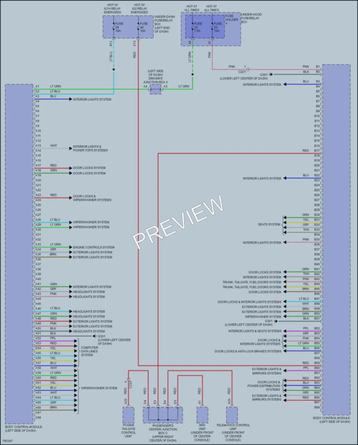 2022 Acura MDX Body Control Modules wiring diagram preview