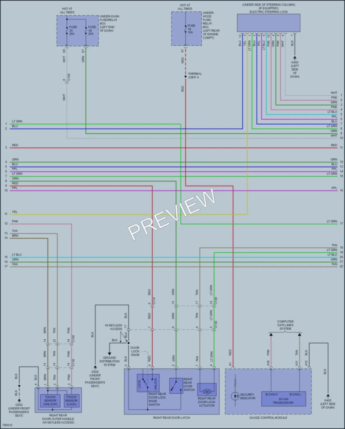 2022 Acura RDX Anti Theft wiring diagram preview
