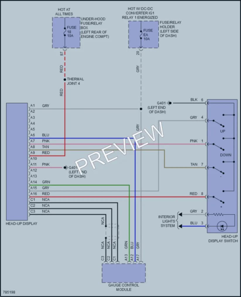 2022 Acura RDX Instrument Cluster wiring diagram preview