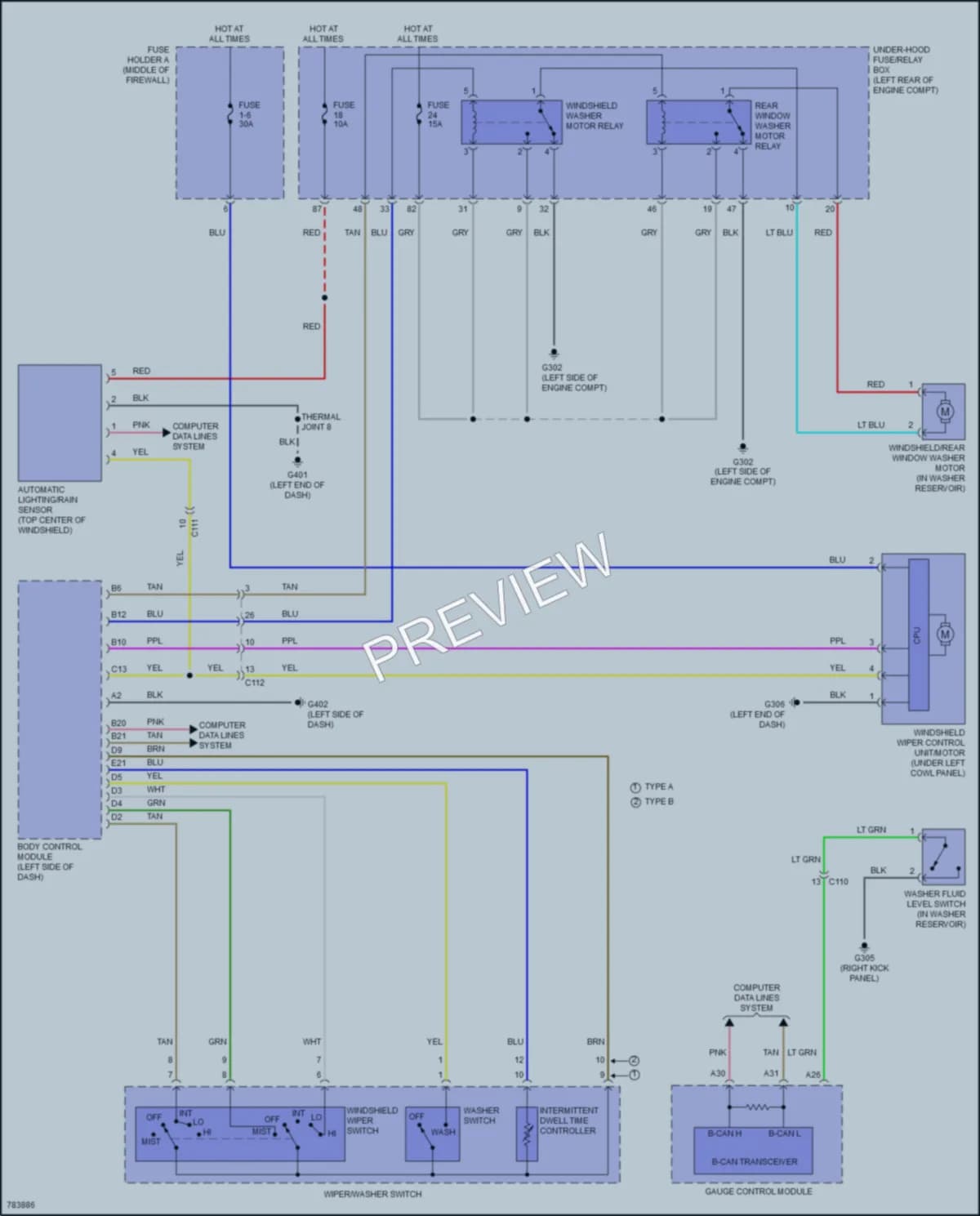 2022 Acura RDX Wiper Washer wiring diagram preview
