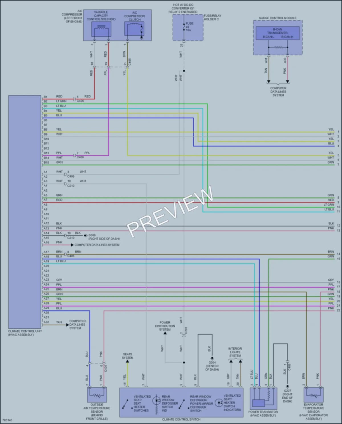 2022 Acura TLX Air Conditioning wiring diagram preview