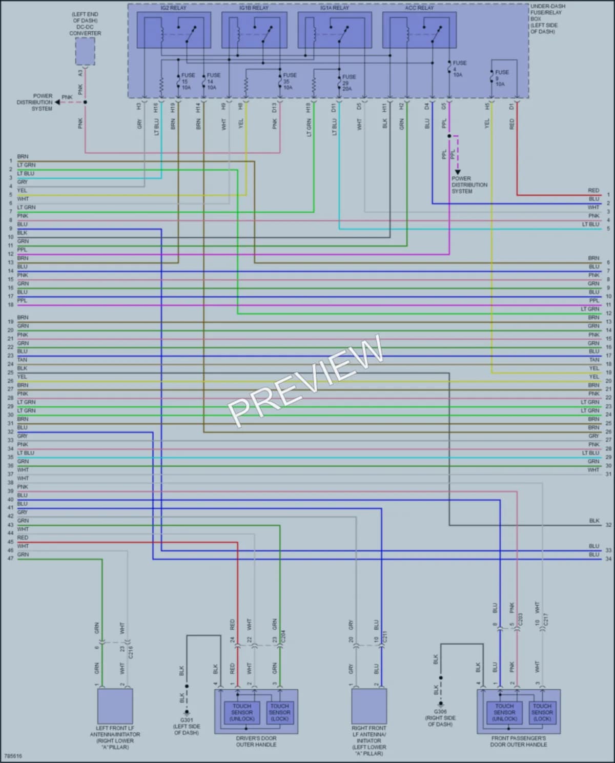 2022 Acura TLX Anti Theft wiring diagram preview