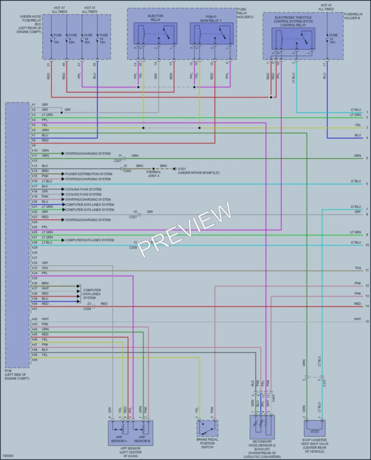 2022 Acura TLX Engine Performance wiring diagram preview