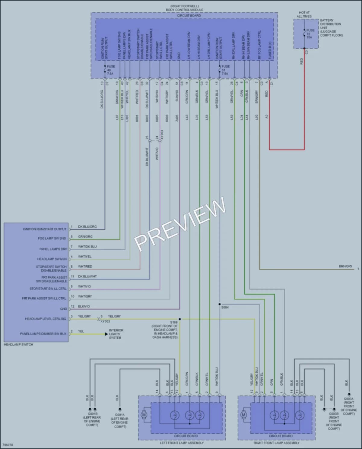 2022 AlfaRomeo Stelvio Headlights wiring diagram preview