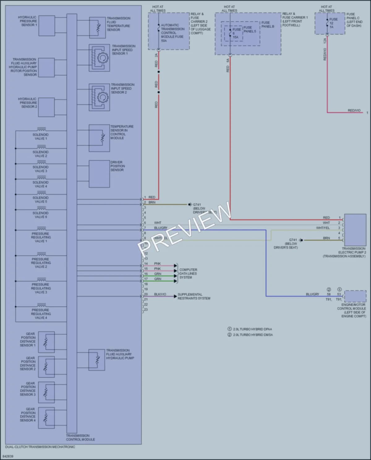 2022 Audi A4allroad Transmission wiring diagram preview