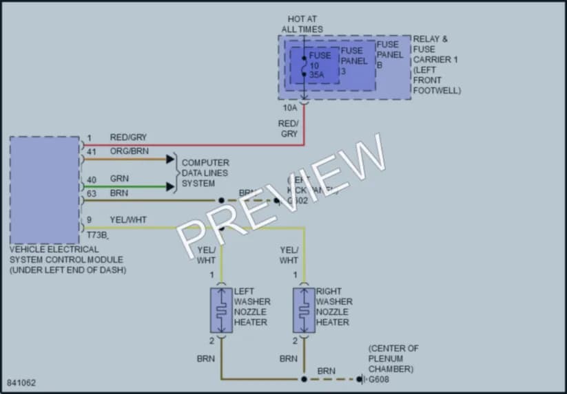 2022 Audi A4allroad Wiper Washer wiring diagram preview