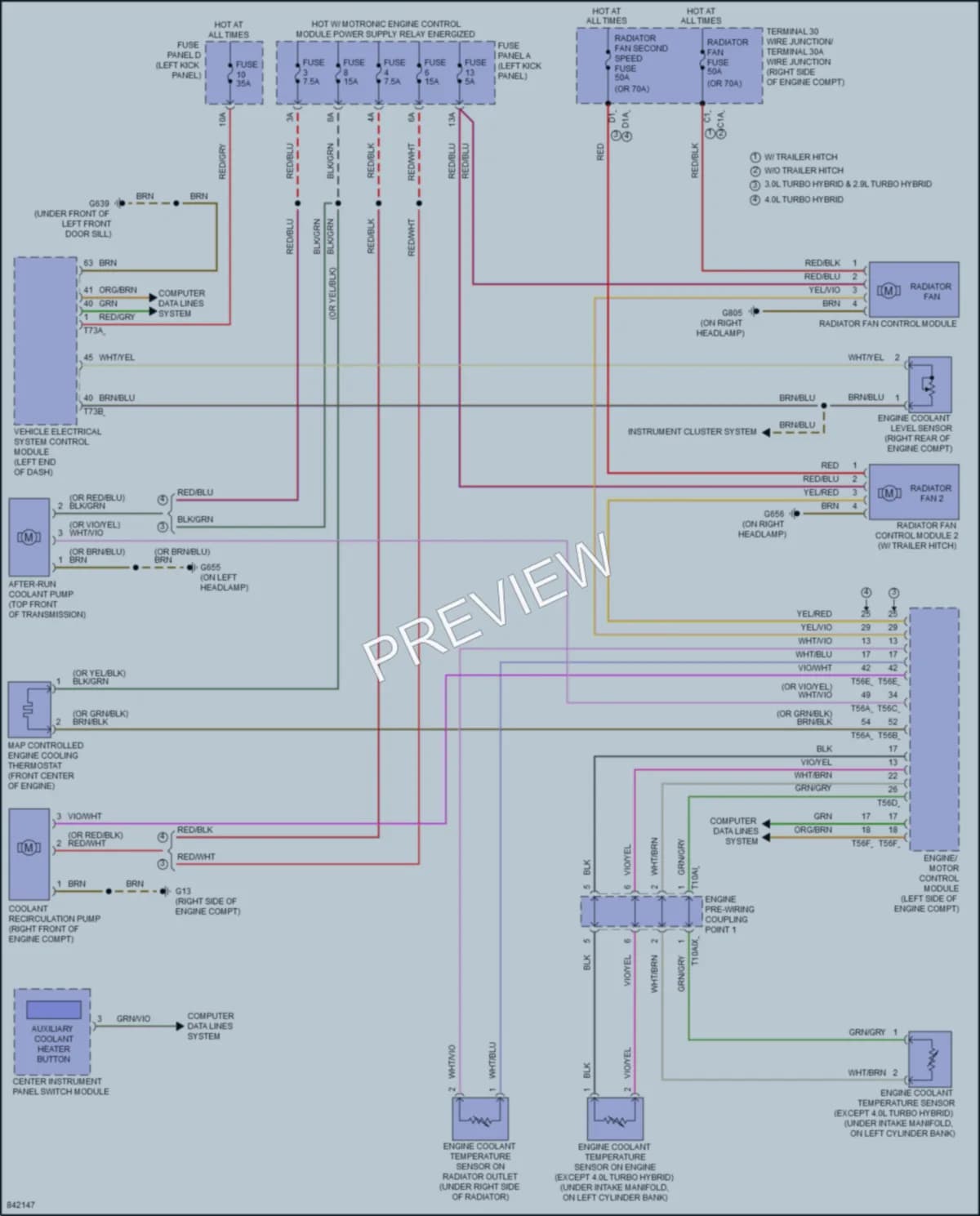 2022 Audi A7 Cooling Fan wiring diagram preview