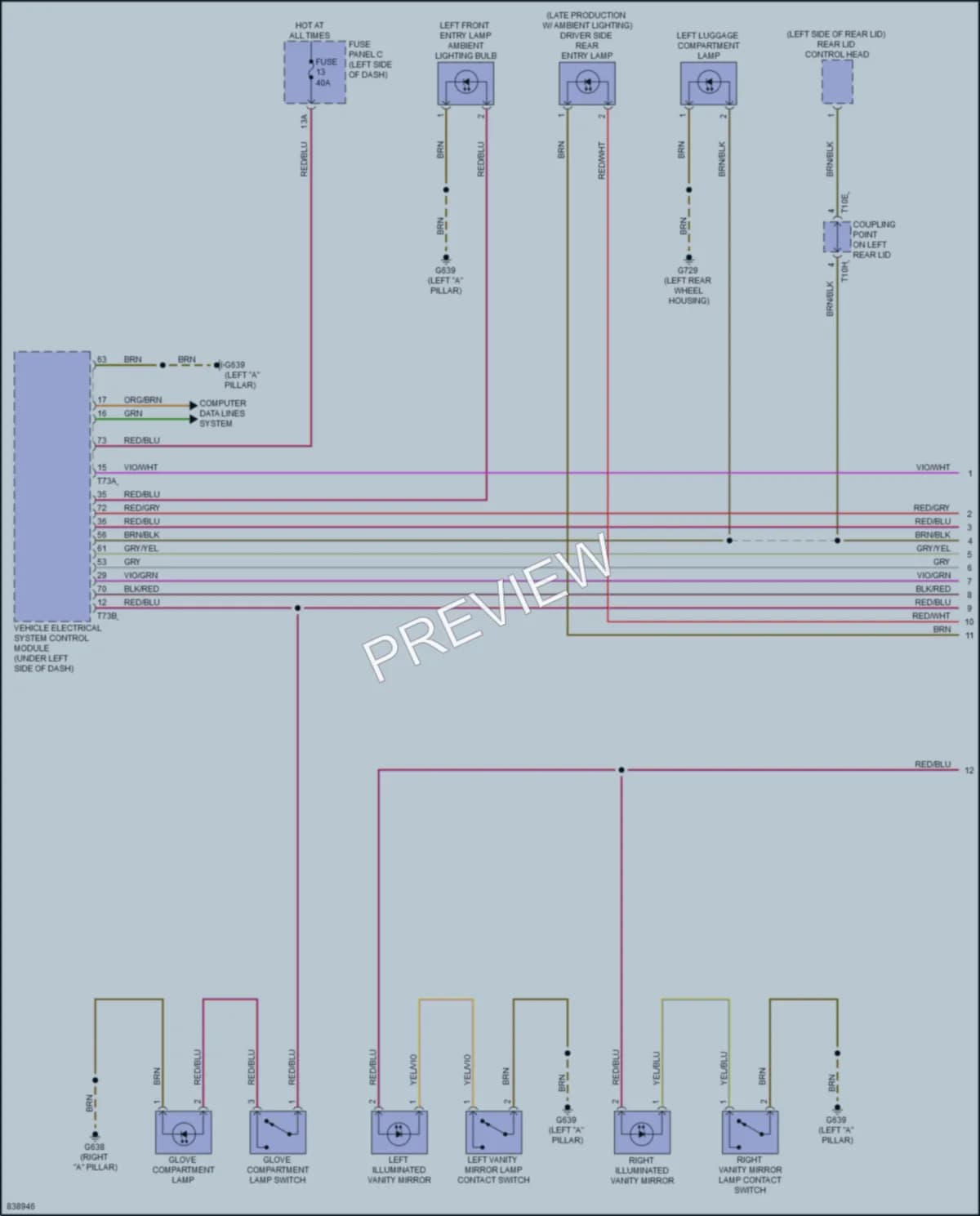 2022 Audi Q4etron Interior Lights wiring diagram preview