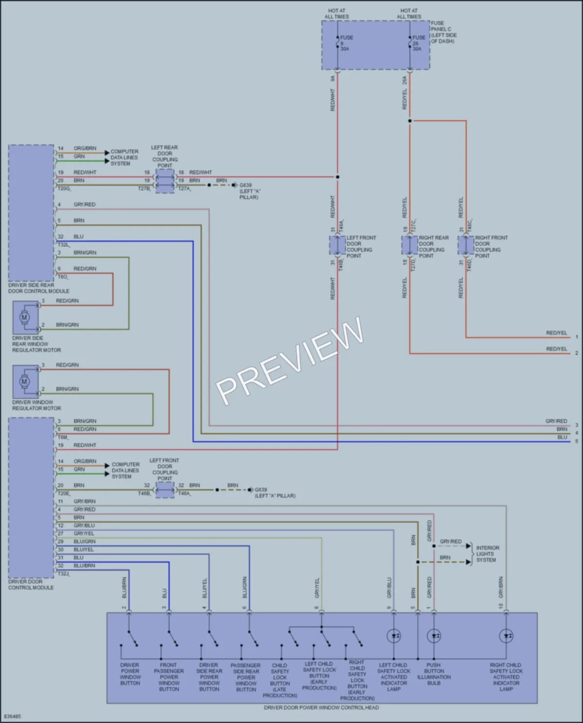 2022 Audi Q4etronSportback Power Windows wiring diagram preview