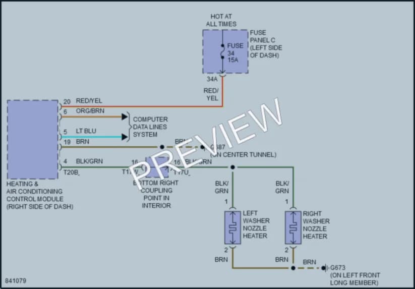 2022 Audi Q4etronSportback Wiper Washer wiring diagram preview