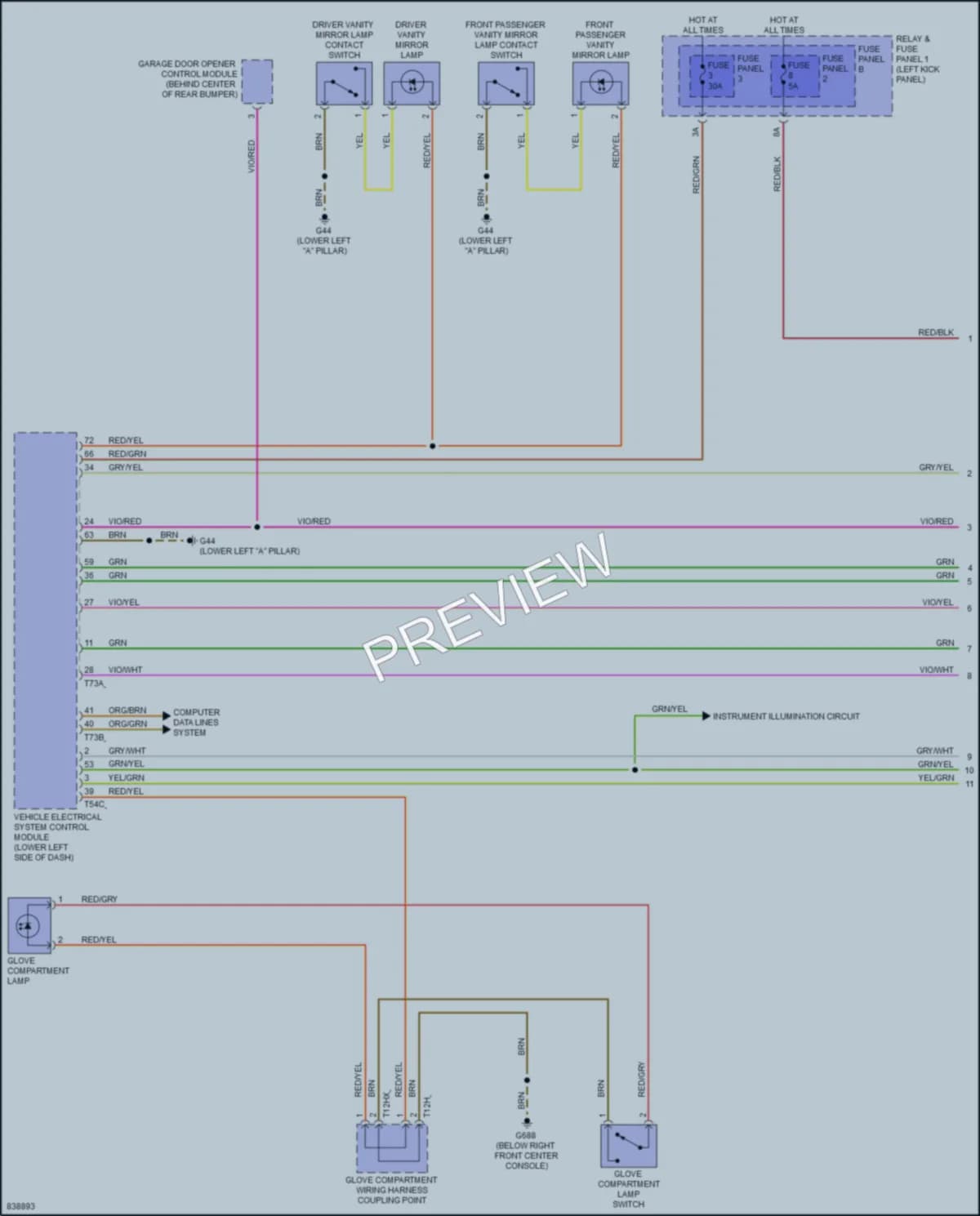2022 Audi Q5 Interior Lights wiring diagram preview