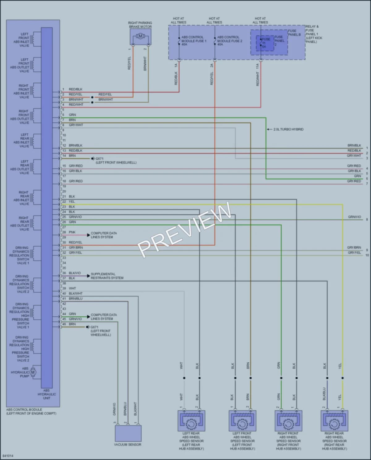 2022 Audi Q5Sportback Anti Lock Brakes wiring diagram preview
