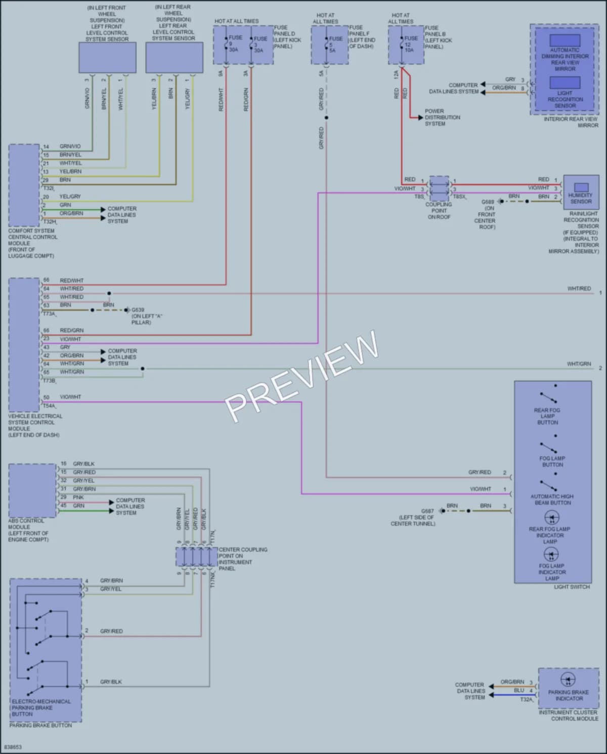 2022 Audi RS6 Headlights wiring diagram preview