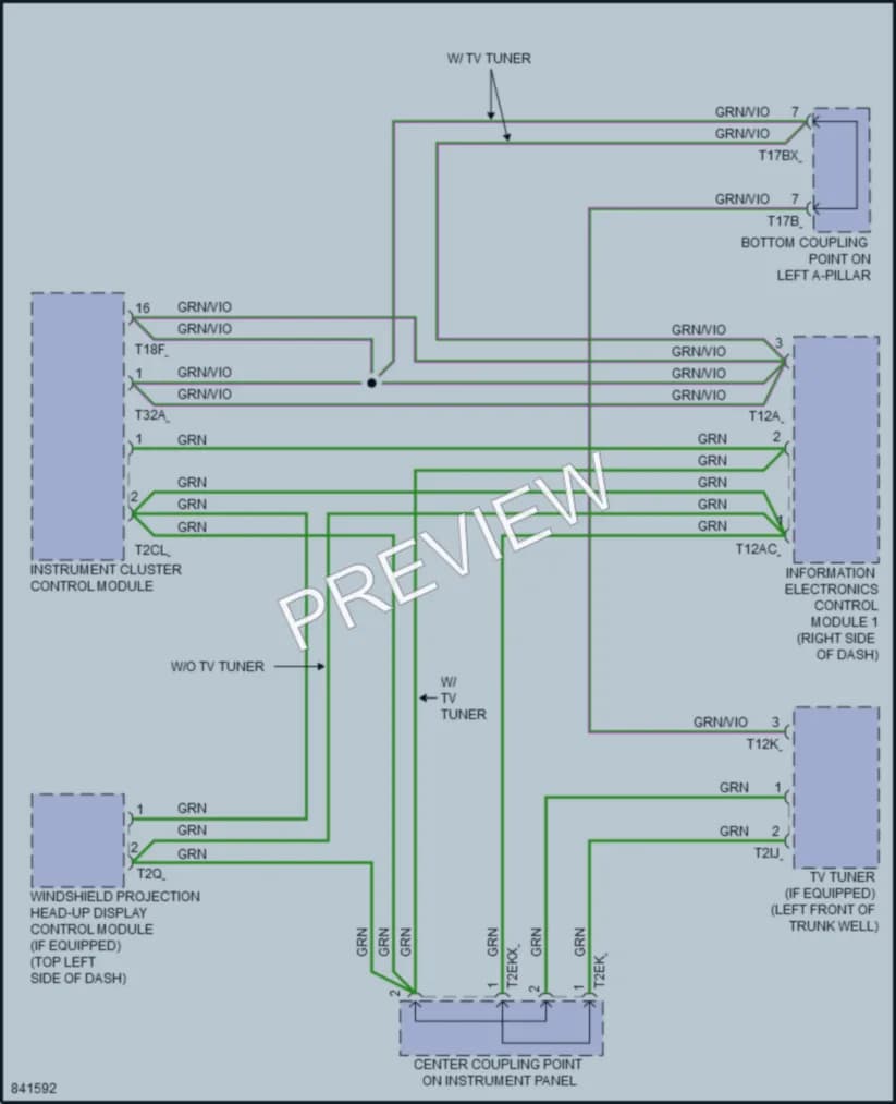 2022 Audi RS7 Radio wiring diagram preview