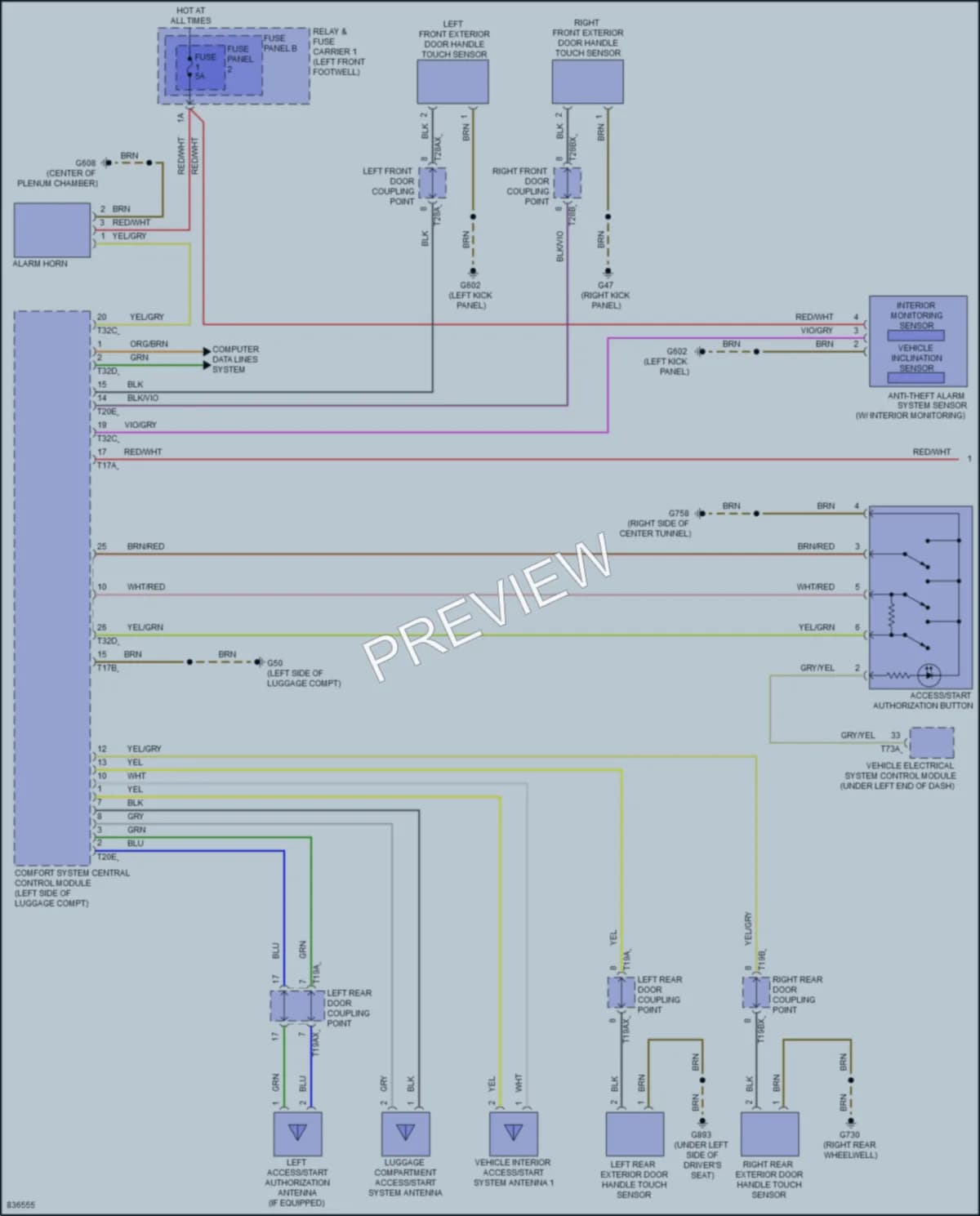 2022 Audi S4 Anti Theft wiring diagram preview