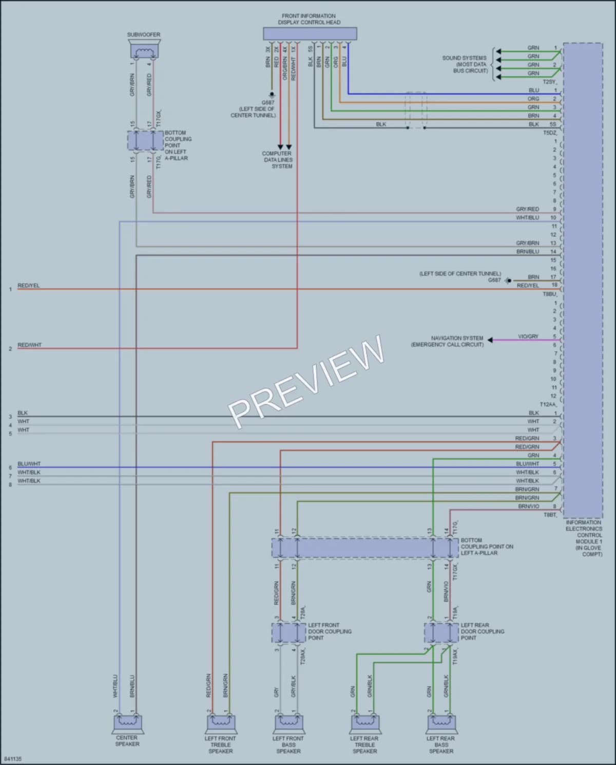 2022 Audi S4 Navigation wiring diagram preview
