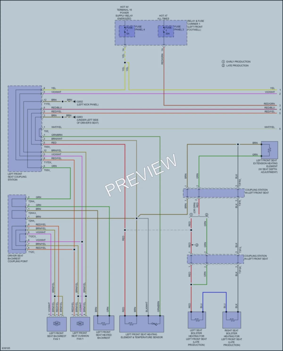 2022 Audi S4 Power Seats wiring diagram preview