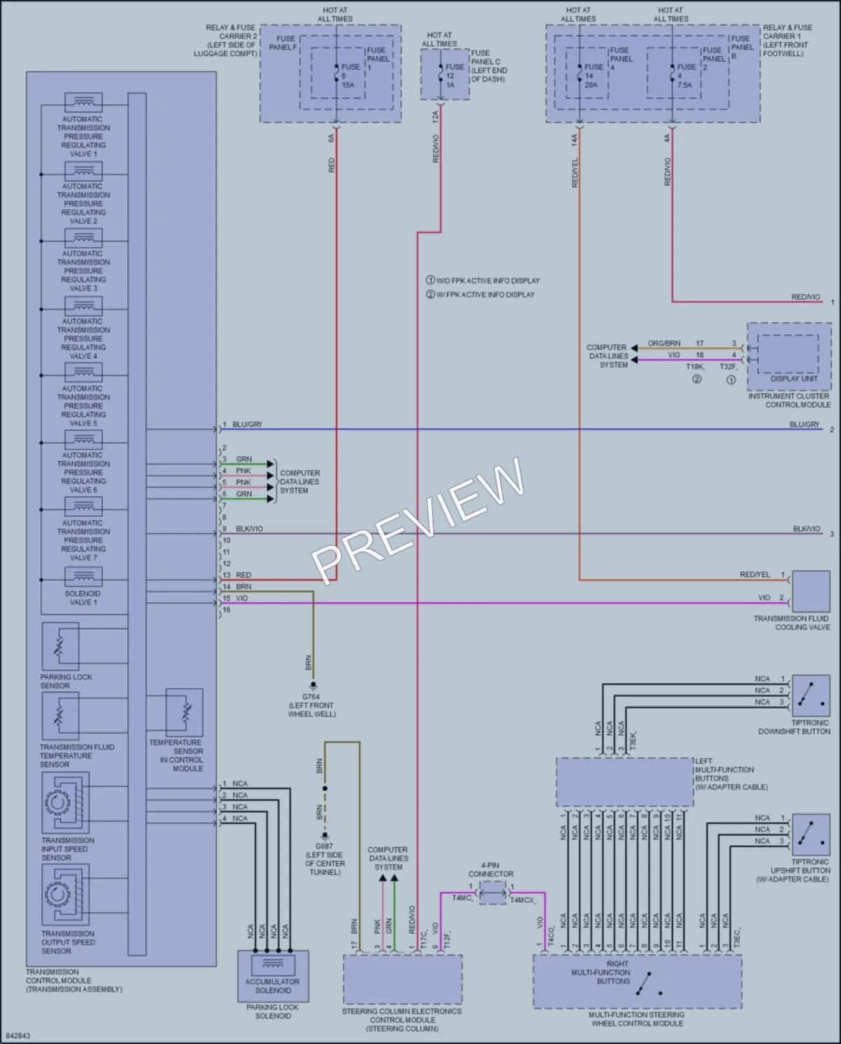 2022 Audi S4 Transmission wiring diagram preview