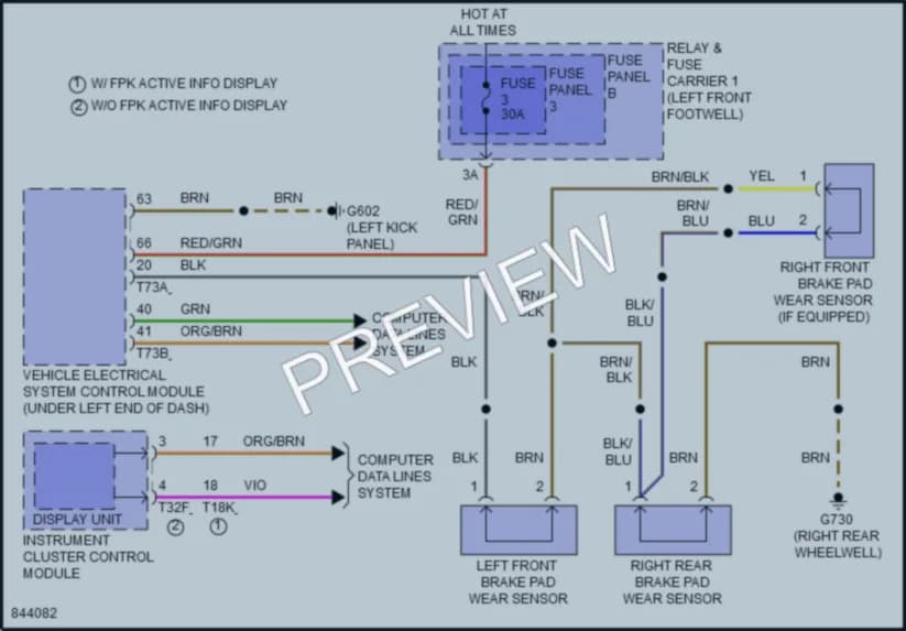 2022 Audi S4 Warning Systems wiring diagram preview