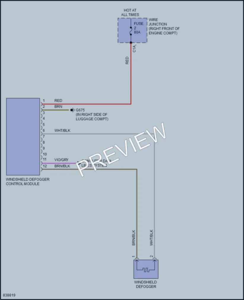 2022 Audi S6 Defoggers wiring diagram preview