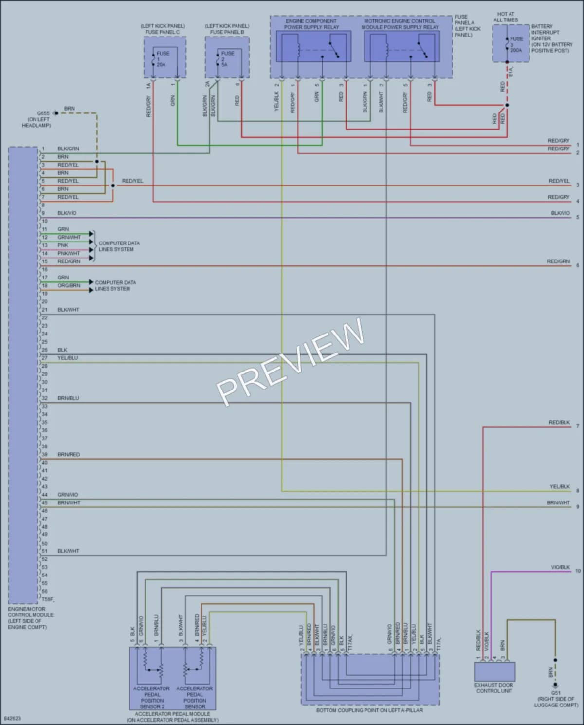 2022 Audi S7 Engine Performance wiring diagram preview