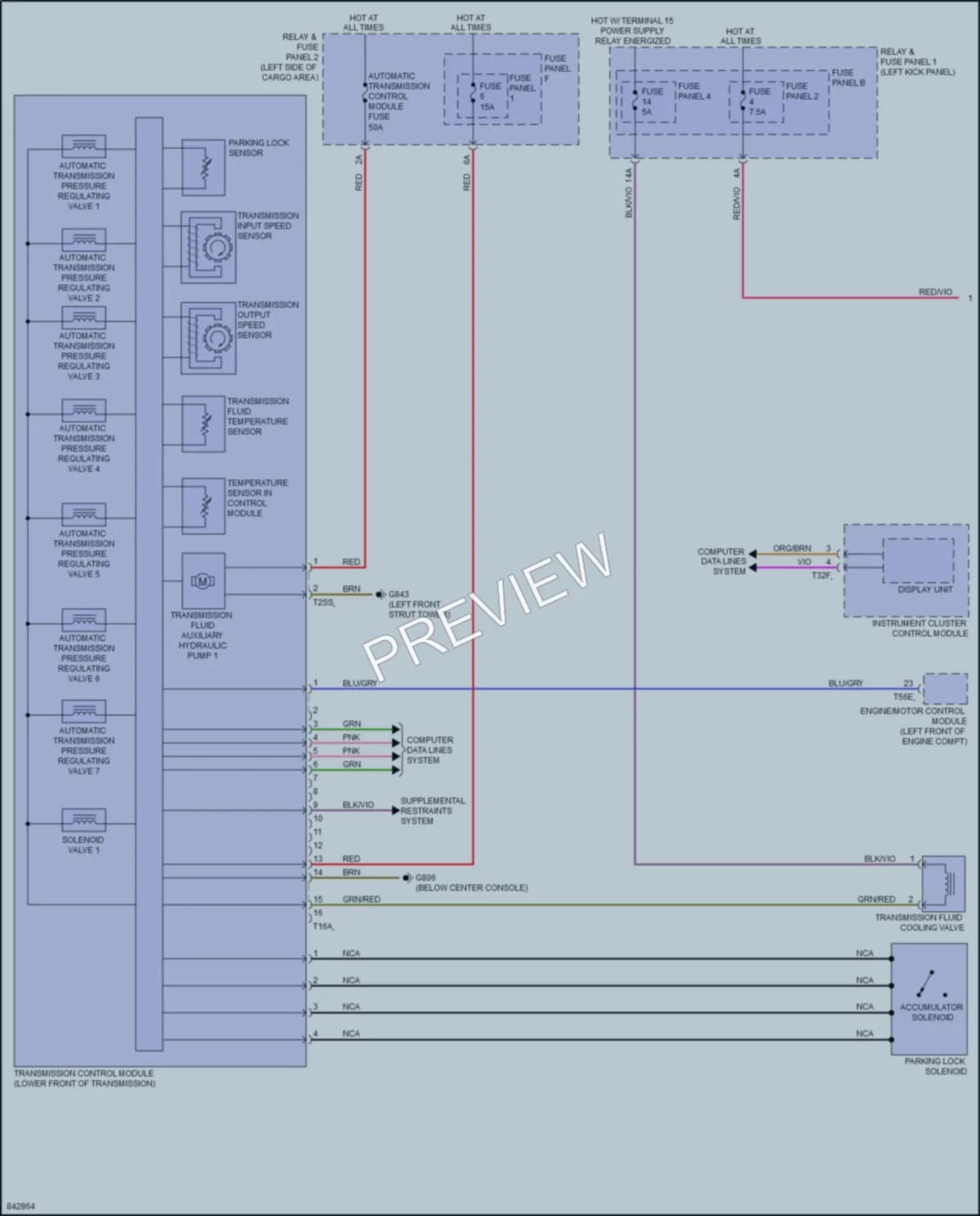 2022 Audi SQ5 Transmission wiring diagram preview