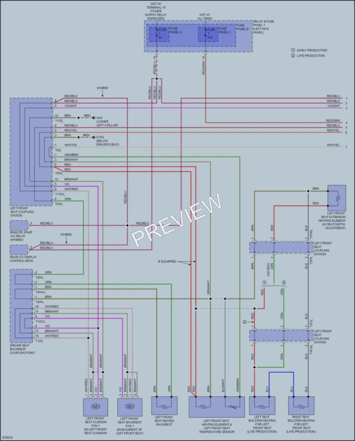 2022 Audi SQ5Sportback Power Seats wiring diagram preview
