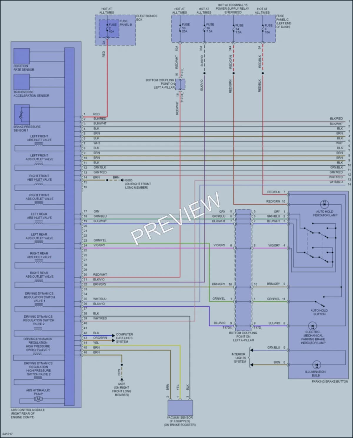 2022 Audi TT Anti Lock Brakes wiring diagram preview