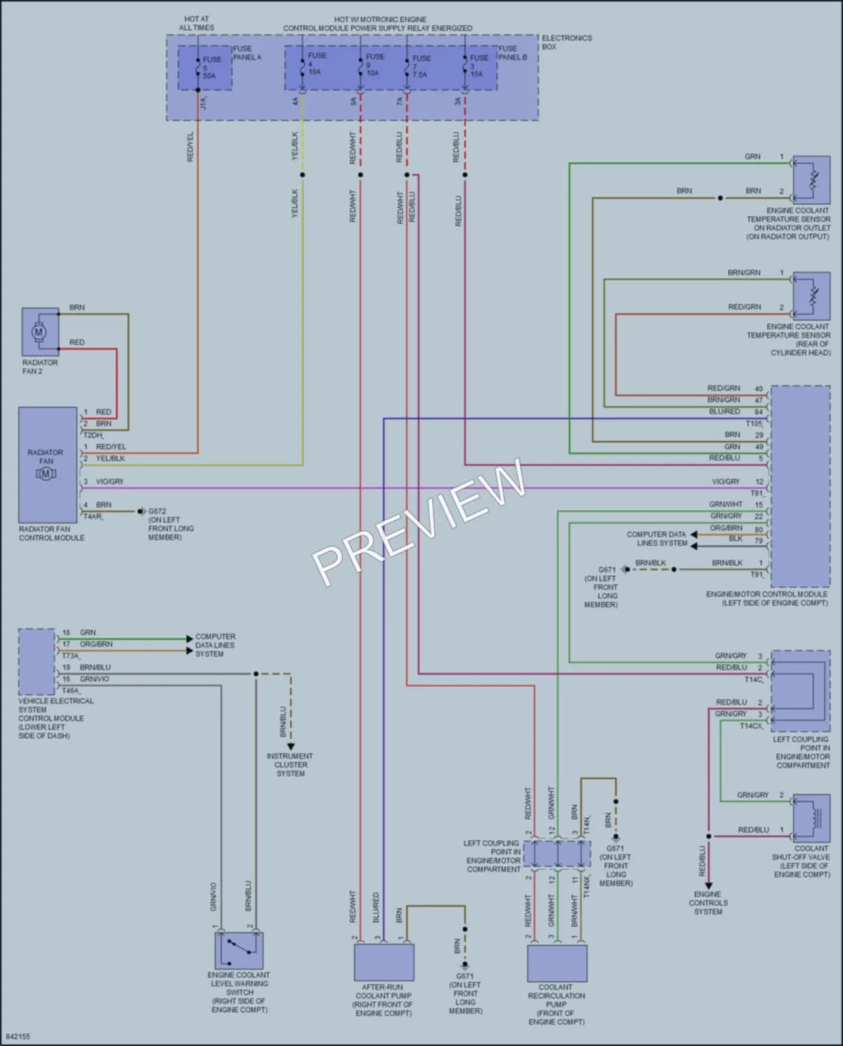 2022 Audi TTRS Cooling Fan wiring diagram preview