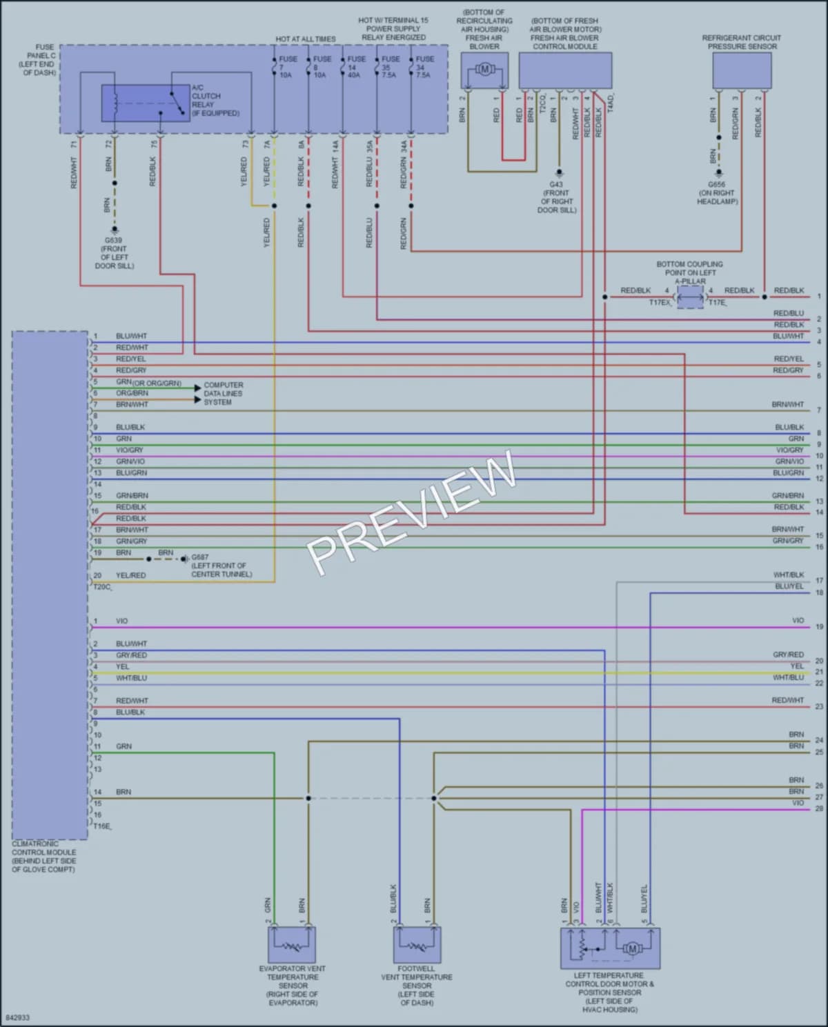 2022 Audi TTS Air Conditioning wiring diagram preview