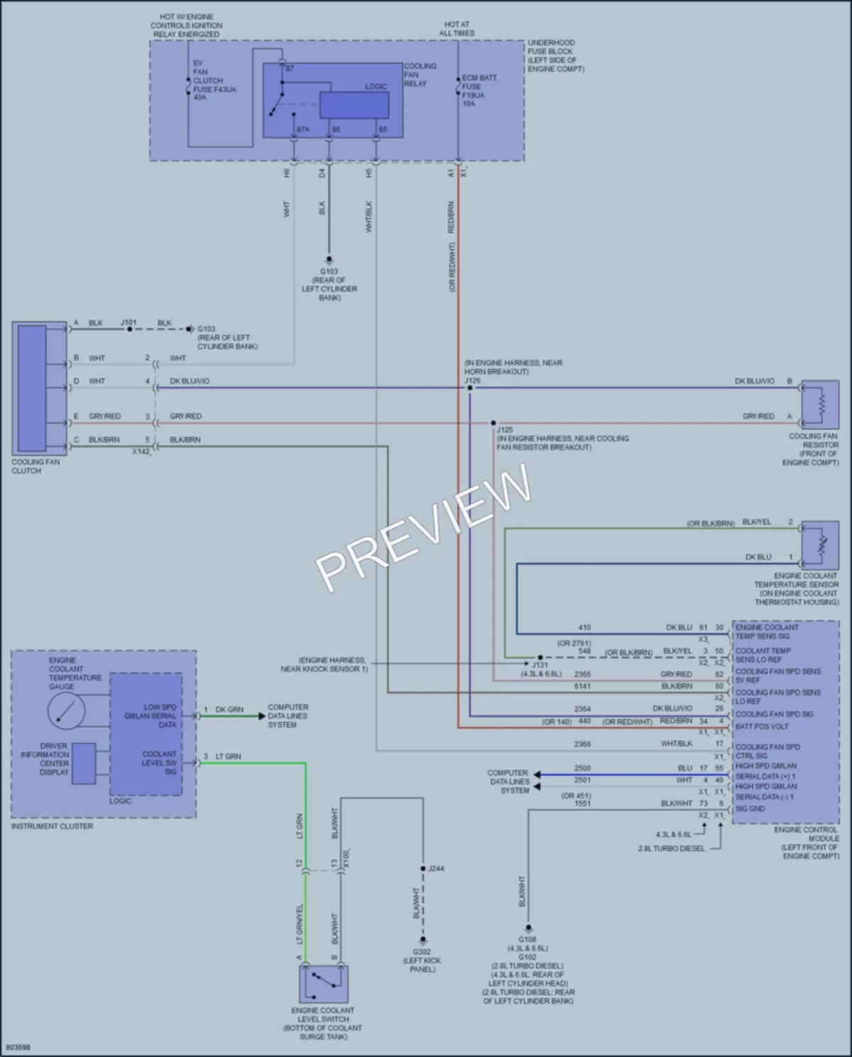 2022 Chevrolet 3500Express Cooling Fan wiring diagram preview