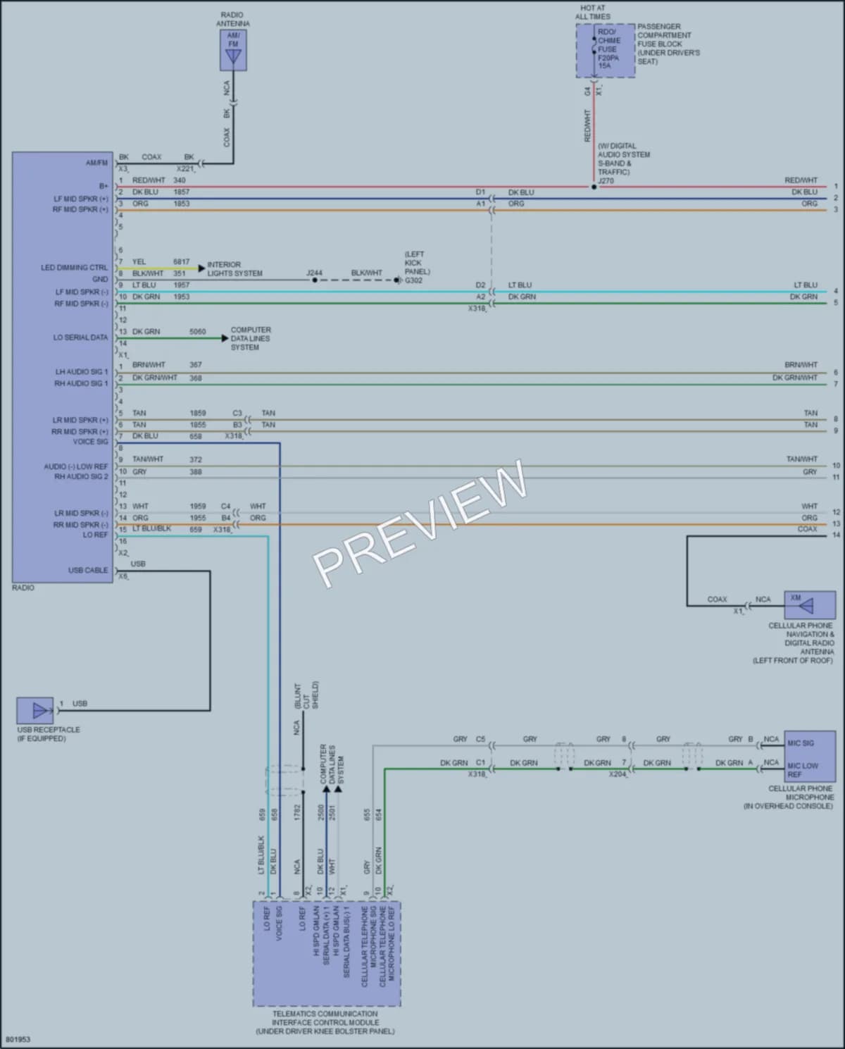2022 Chevrolet 3500Express Radio wiring diagram preview