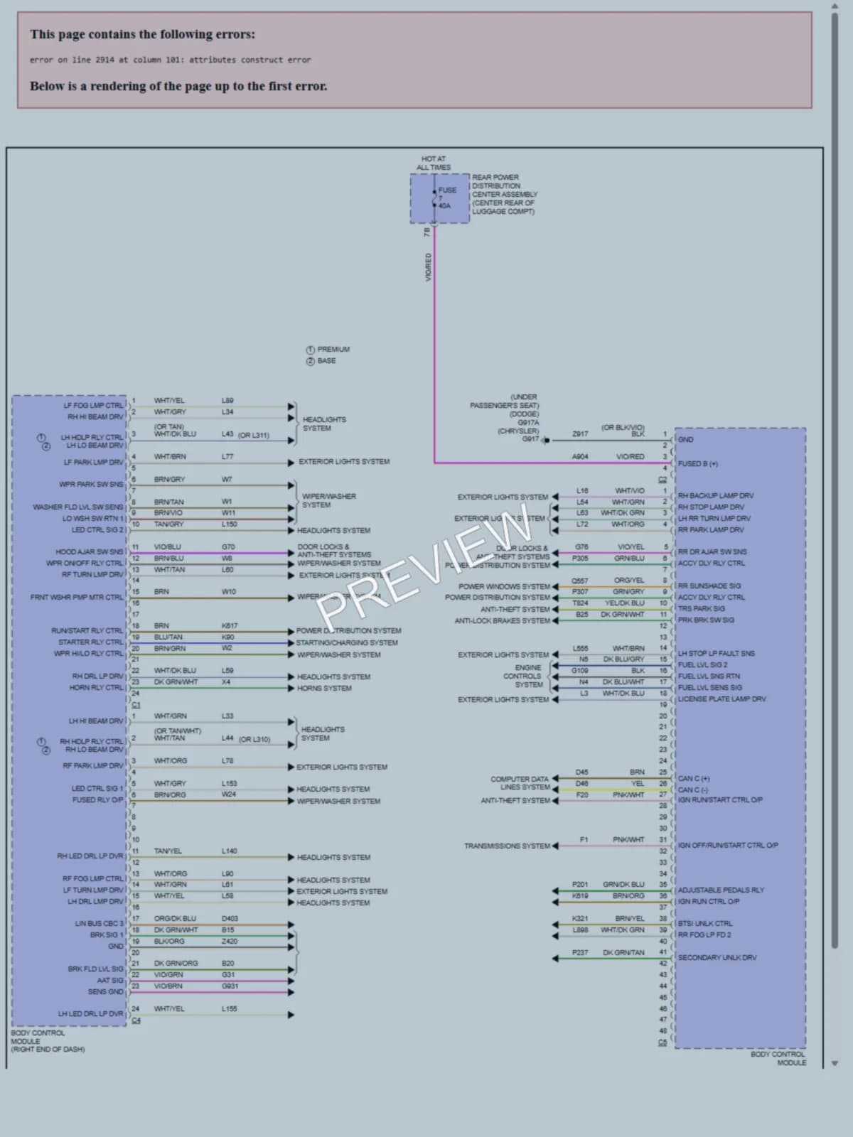 2022 Chrysler 300 Body Control Modules wiring diagram preview