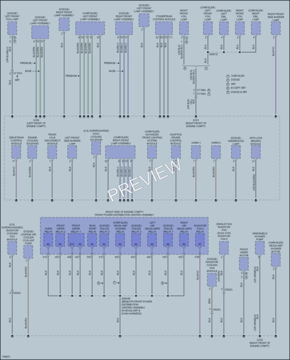 2022 Chrysler 300 Ground Distribution wiring diagram preview