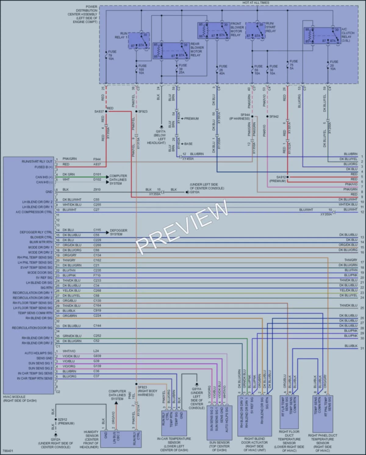 2022 Chrysler PacificaHybrid Air Conditioning wiring diagram preview