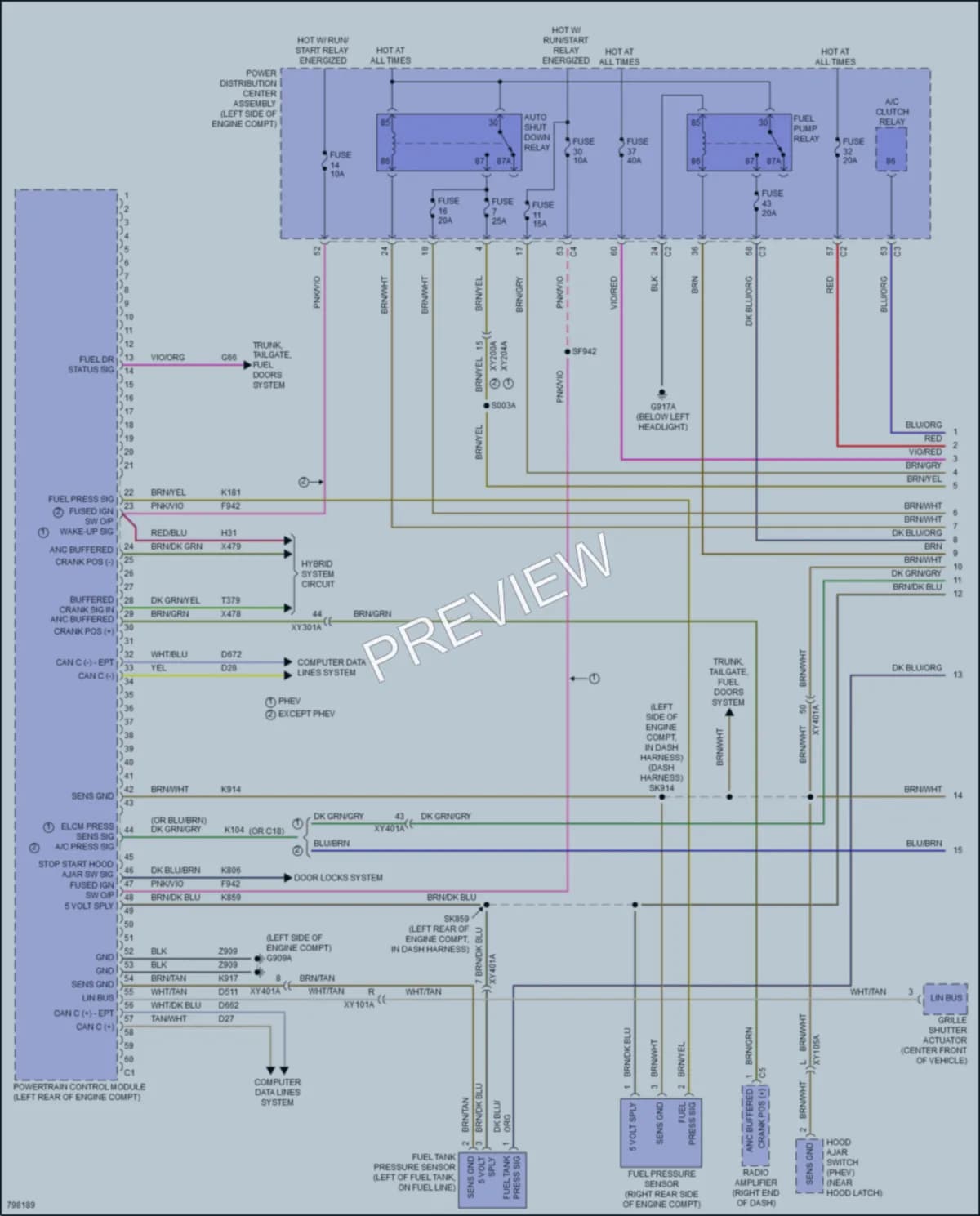2022 Chrysler PacificaHybrid Engine Performance wiring diagram preview